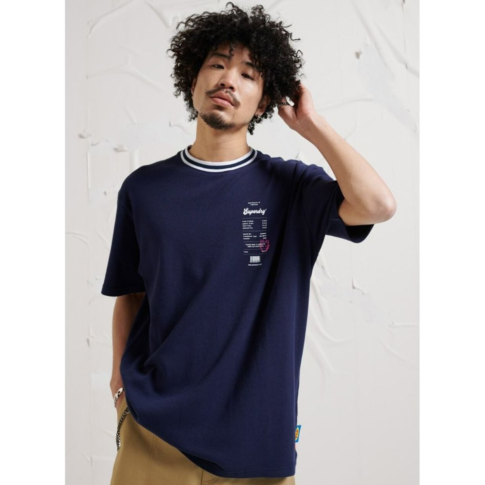 SUPERDRY men t-shirt tee energy convenience Y1010062A navy S $58